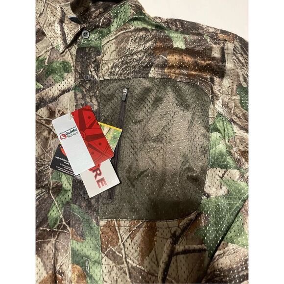 Gander‎ Mountain Guide Series Scent Core Button Shirt M Camo Vented Mesh NWT - Picture 2 of 8